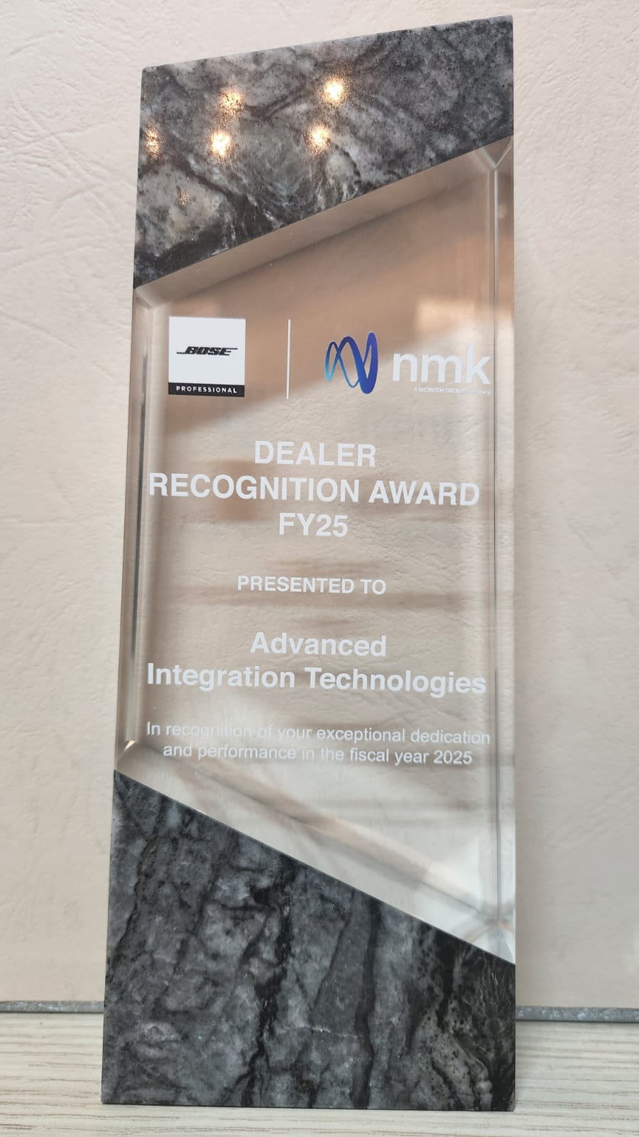 Bose Dealer Recognition Award