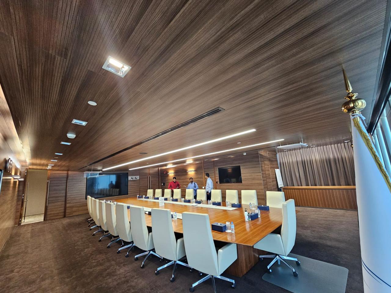Wood-Paneled Boardroom
